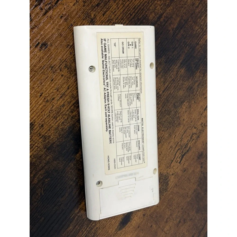 Mattel Electronics Computer Gin Vintage Tabletop Handheld Game 1979‎